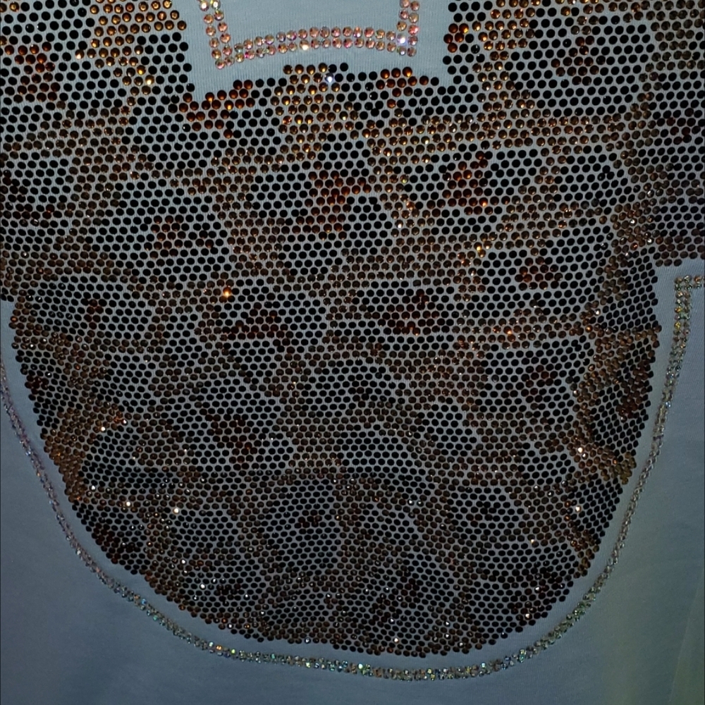 Light Blue Minnie Mouse Sequin Graphic Top L/XL - Picture 3 of 4